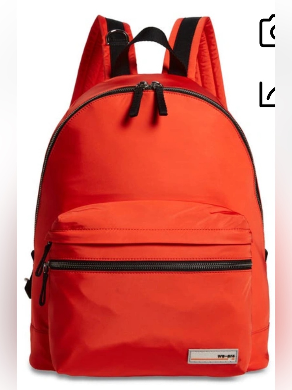 NWT We-Are4 The Packed Nylon Backpack In Blood Orange